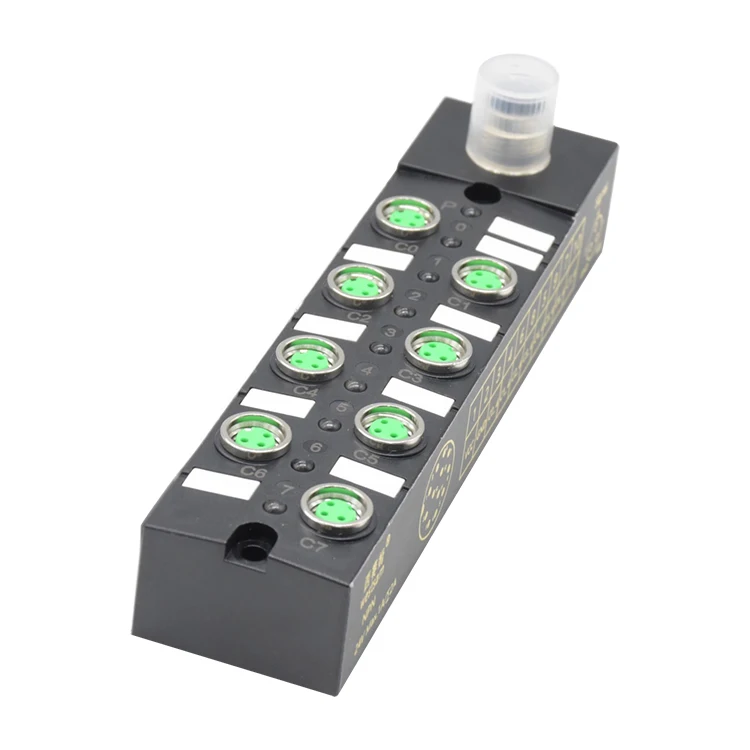 M12 M8 Junction Box 3 Pin 8 Way Distribution Boxes IP67 Waterproof Panel Mount Plug Connector