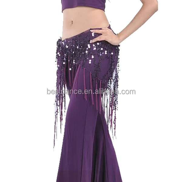 Bestdance Belly Dance Belts Triangle Skirt Bead Sequin Fringe Tassel