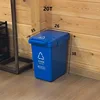 20-liter blue bucket with blue lid