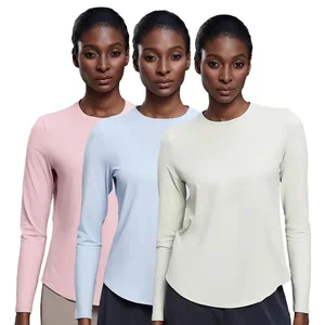 Casual Sportswear for Women Long Sleeve Gym Top Breathable Print Comfortable Yoga Top for Outdoor Fitness Comfortable