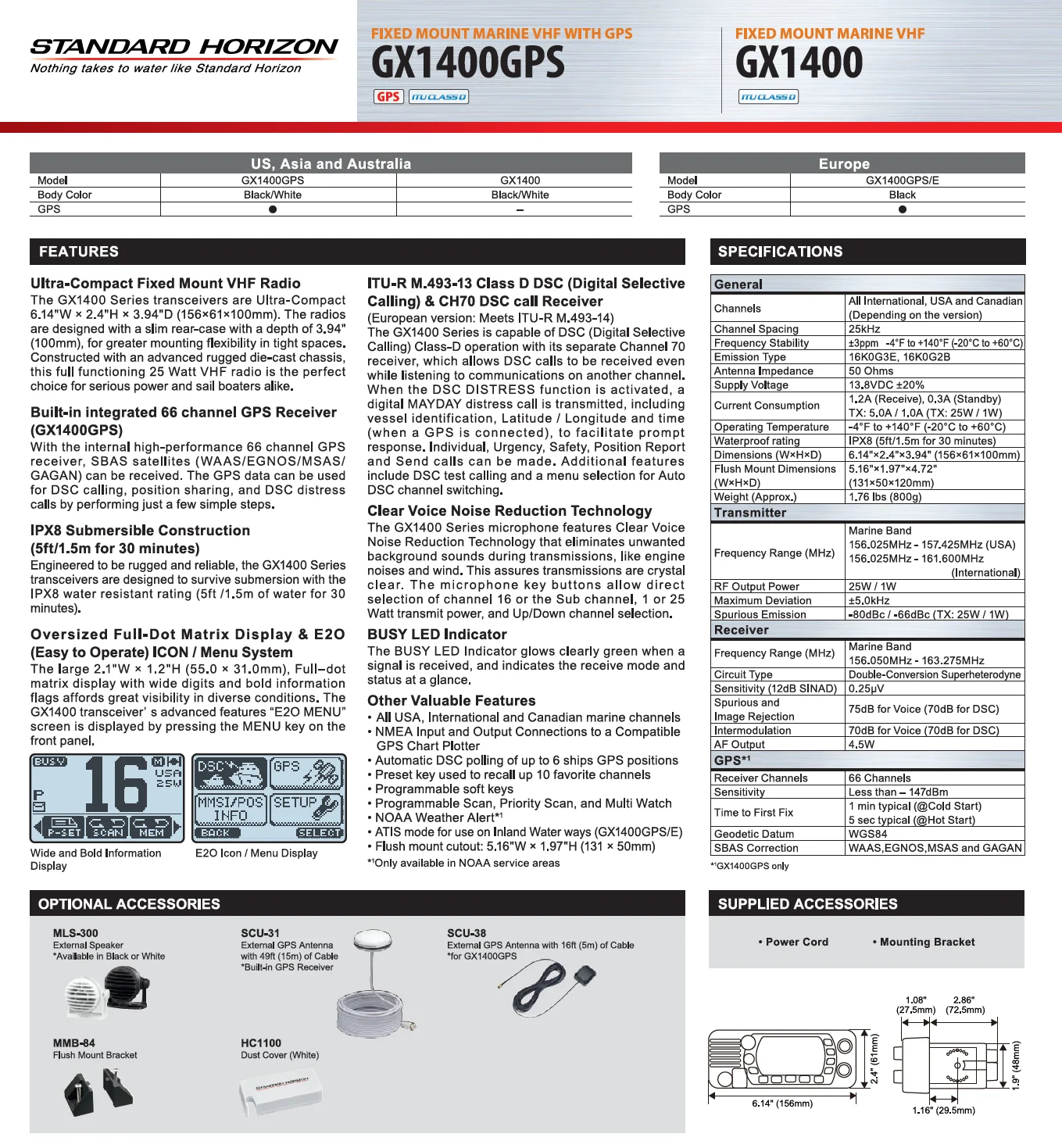 Marine Electronics Maritime Navigation Communication Standard Horizon