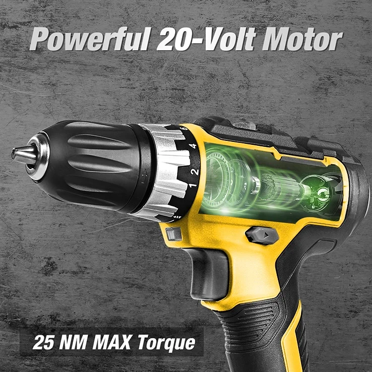 Greatstar 20V Аккумуляторная дрель шуруповерт Сверл с удвоенной скоростью беспроводной Наборы инструментов Combi Сверла Набор отверток с 16 шт. отвертка аксессуары