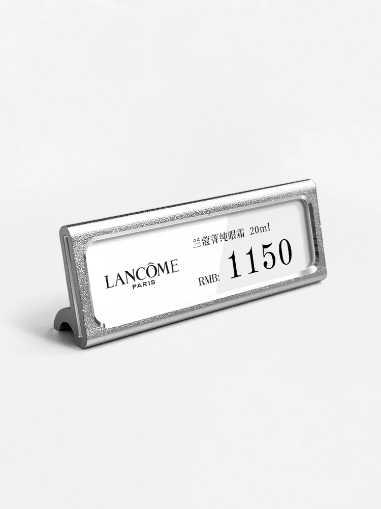 Small Metal Price Display Commodity Aluminum Alloy Label Rack White and Red Wine Jewelry Tea Label High-end  Price Tag
