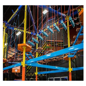 Jumping Amusement Park Climbing Wall Rope Course Park Trampoline Indoor for the Kids and Adults