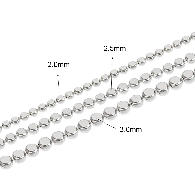 Catana D'Argento 925 A Sfere Sottile (2mm) - Scegli La Lunghezza Da 40 A 100 Cm