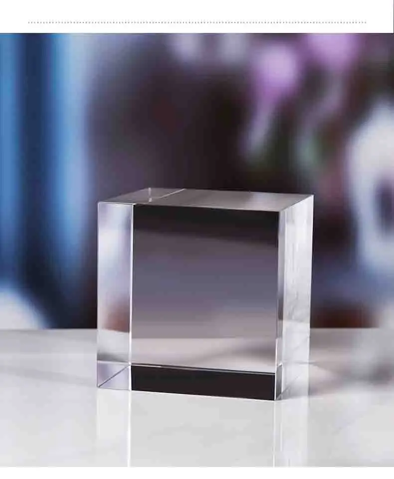 Factory Wholesale K9 Optical  Crystal Cube Virous Sizes Blank Crystal Block For Laser Engraving supplier