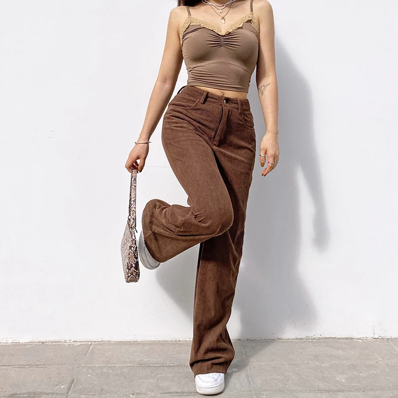 Y2k Pants,Vintage Pants,Corduroy Pants 