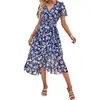 Navy White Floral