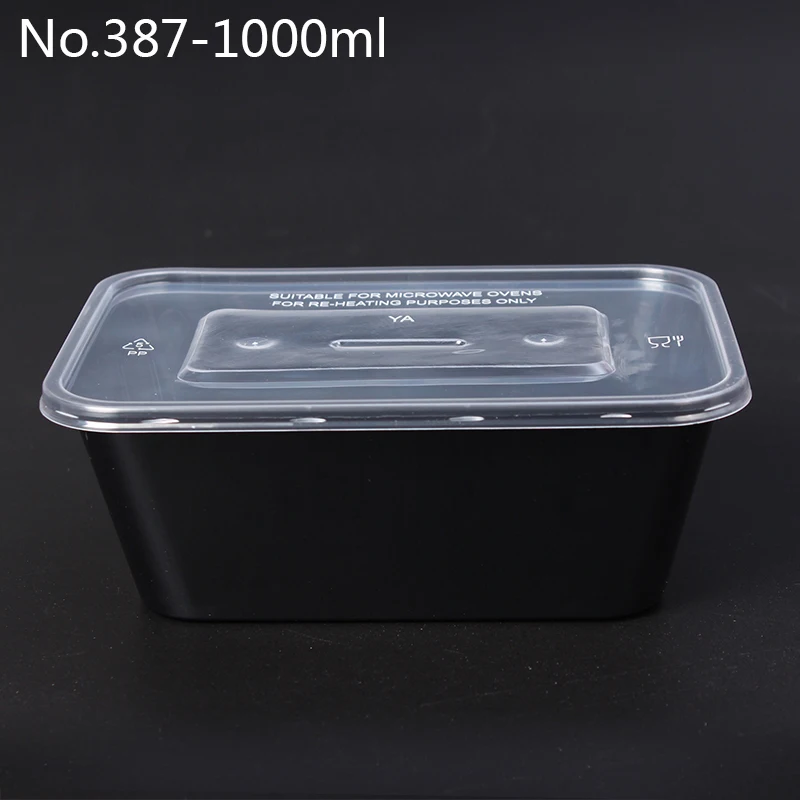 1000ml Disposable Takeaway Plastic Food Packaging Containers Microwave ...