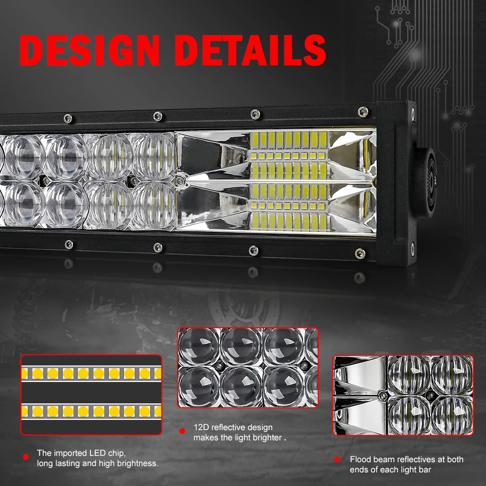 Barre LED 12 Pouces SKYWORLD 240W | Étanche IP67 | Éclairage Off-Road Puissant | Pour 4x4, Camion, SUV, Quad
