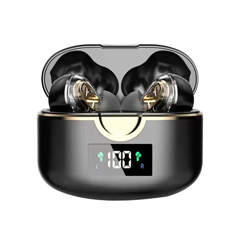 2020 New Tws Earbuds T22 Tws Stock Earphone Mobile Phone Handfree Couple Earphone 2 in 1 Audio Adapter Earphone