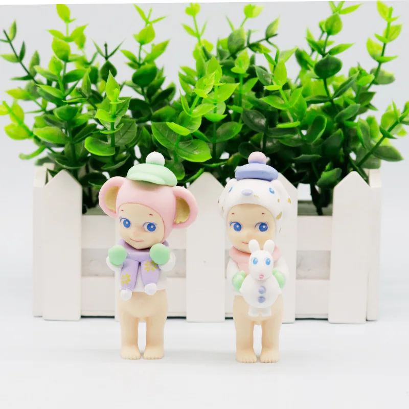Sonny Angel in Stock Mini Figures Blind Box Toys Winter Wonderland Series Ornament Mystery Box Toys Angel Nake Body Doll Labubu