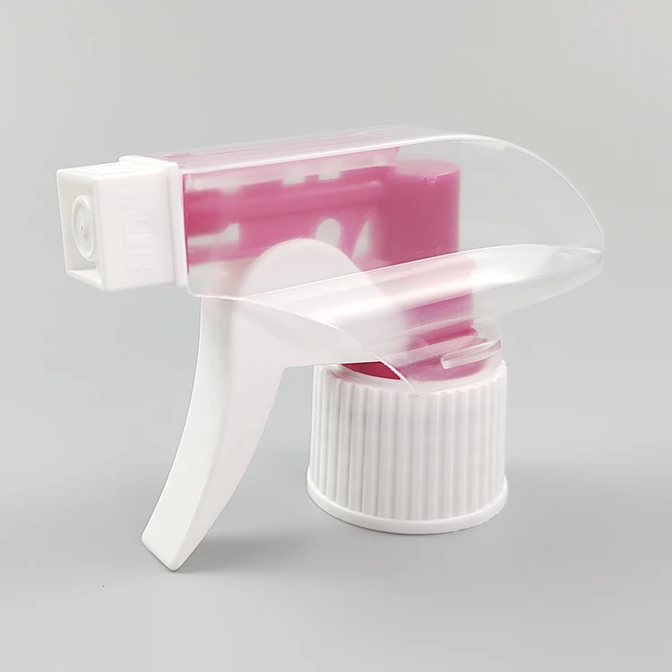 New Design Custom Transparent- Pink-White Color Plastic Trigger Sprayer 28//400 28/410 28/415 details