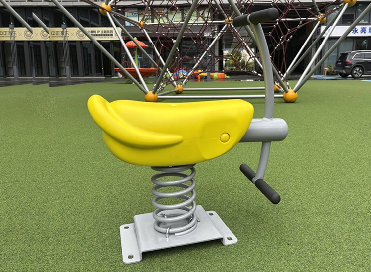 Factory Direct Sales Baby Rocking Spring Horse for Kids Indoor and Outdoor Amusement Park Plastic Seat