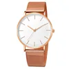 white dial, rose strap and rose pointer