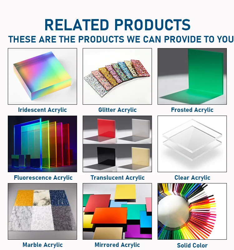 Xishun Fluorescent Acrylic Sheet Wall Panel Color Cast Acrylic Sheets