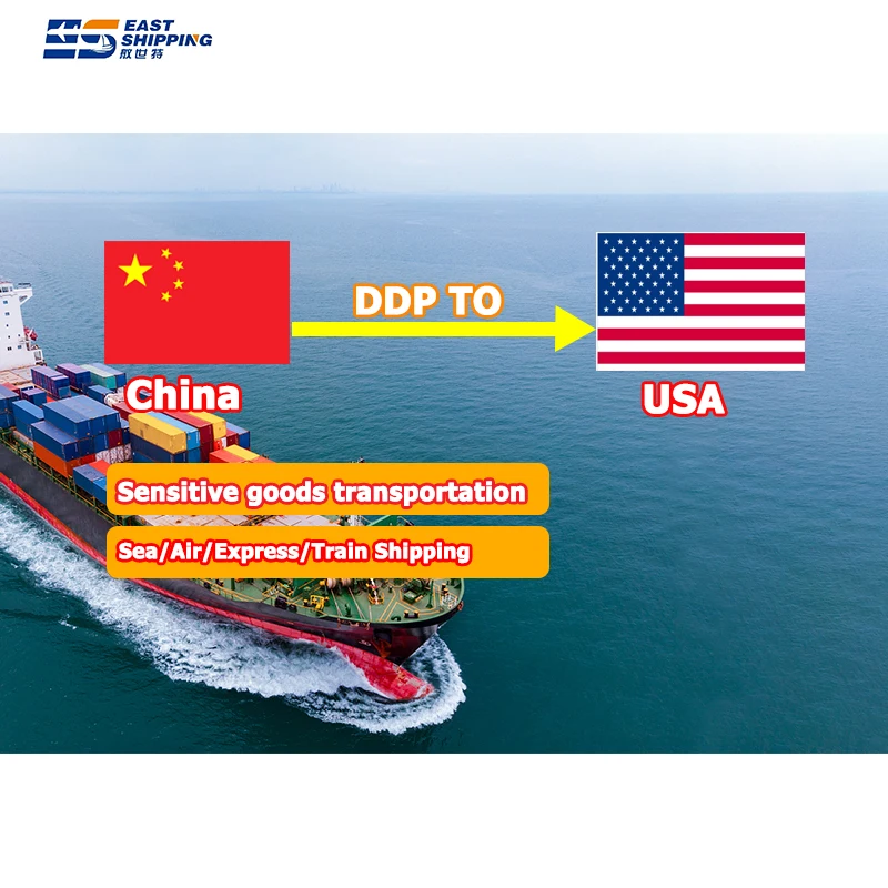 East Shipping Large Heavy Cargo DDP Sea Shipping To USA Logistics Services Provider Air Freight Forwarder From China To USA FBA