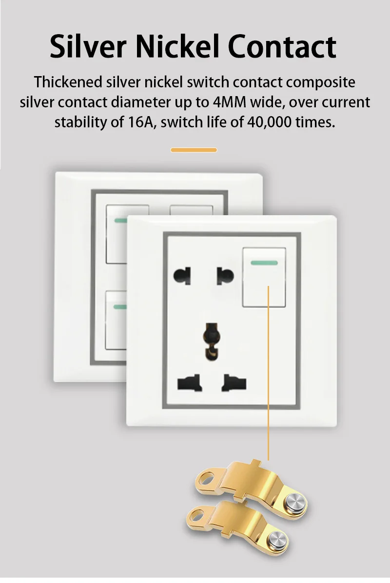 Electrical Switch And Socket Outlet Manufacturer 1/2/3/4 Gang 1/2 Way