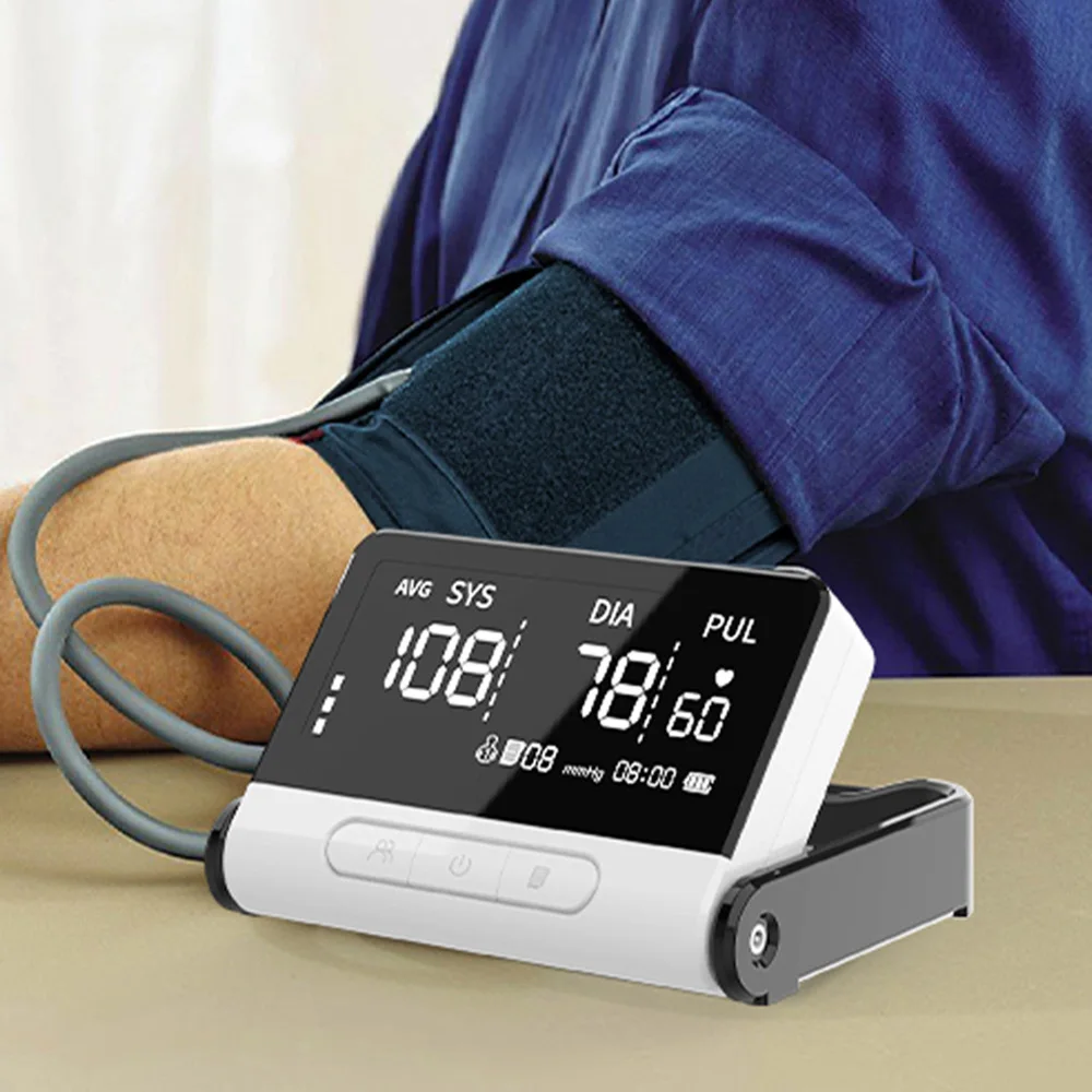 Blood Pressure Monitor, 9-17'' & 13-21'' Extra Large Blood Pressure Cuff  Upper Arm, LED Color Backlit Screen Automatic Digital Blood Pressure  Machine