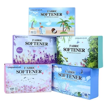 Eco-Friendly Dryer Sheets Long-Lasting Lavender Fragrance Softening Odor Removal Anti-Static Aromatherapy Free for Laundries