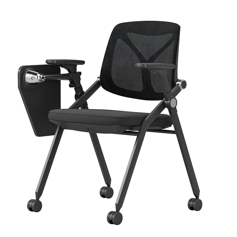 Steel Structure Meeting Conference Chair With Pad Mesh Staff Office Training Chair Without Wheels