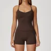 2043 Vest, 2030 Shorts - Coffee Brown
