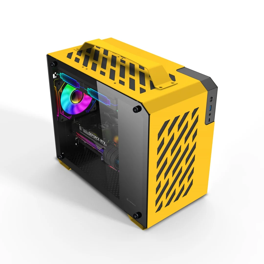 Aluminum Gaming PC Case - Portable and Stylish Design