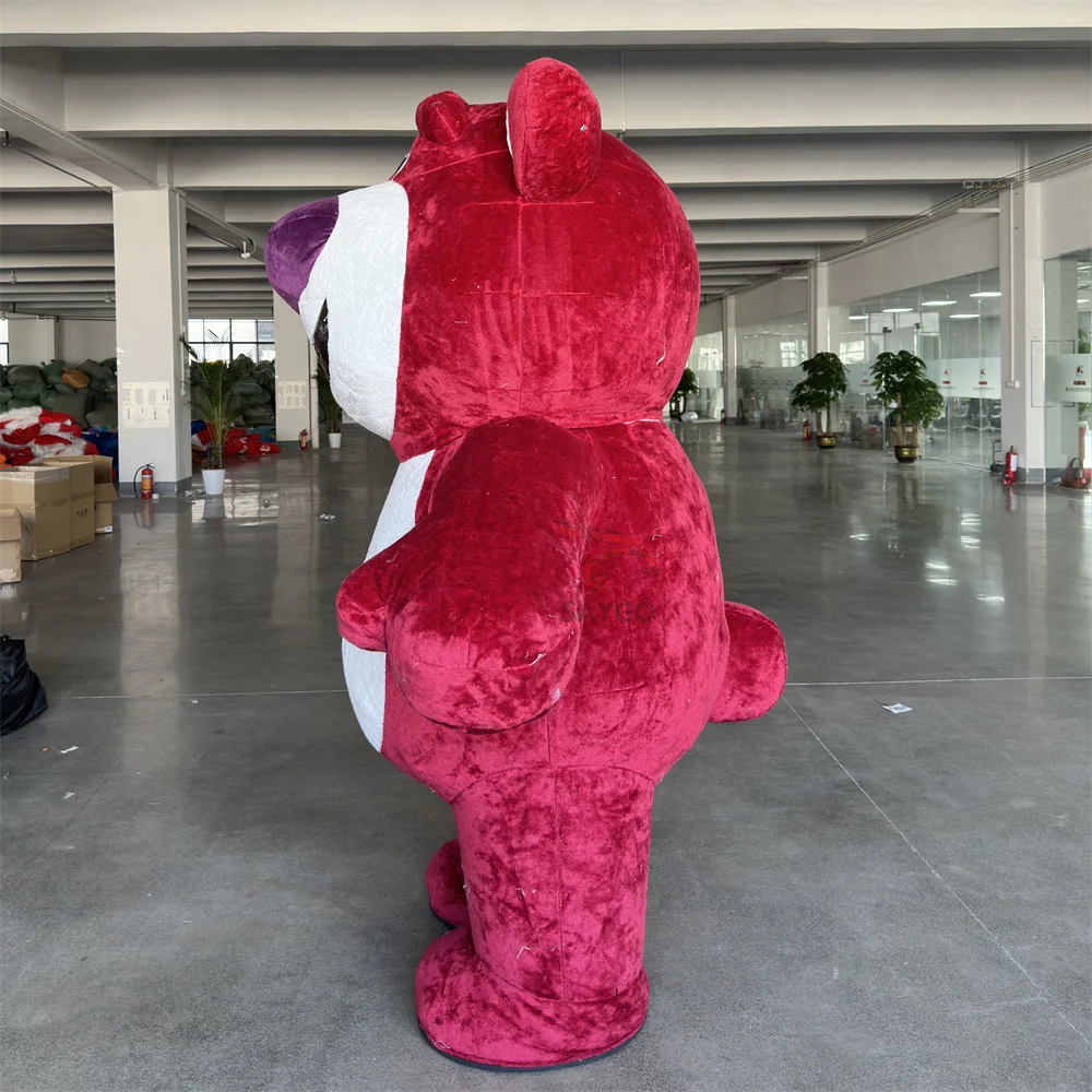 MOQ 1 PIECE Inflatable Losto Strawberry Bear Cartoon Mascot Costume Cosplay Anime Toy Story for Adult