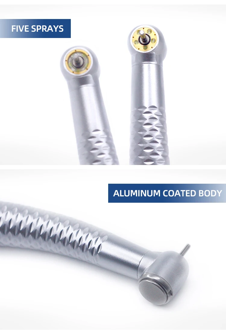 Dental Highspeed Handpiece 5 Led 5 Water Spray Led Light Turbina Dental 5 Led Ligth 5 Sprar