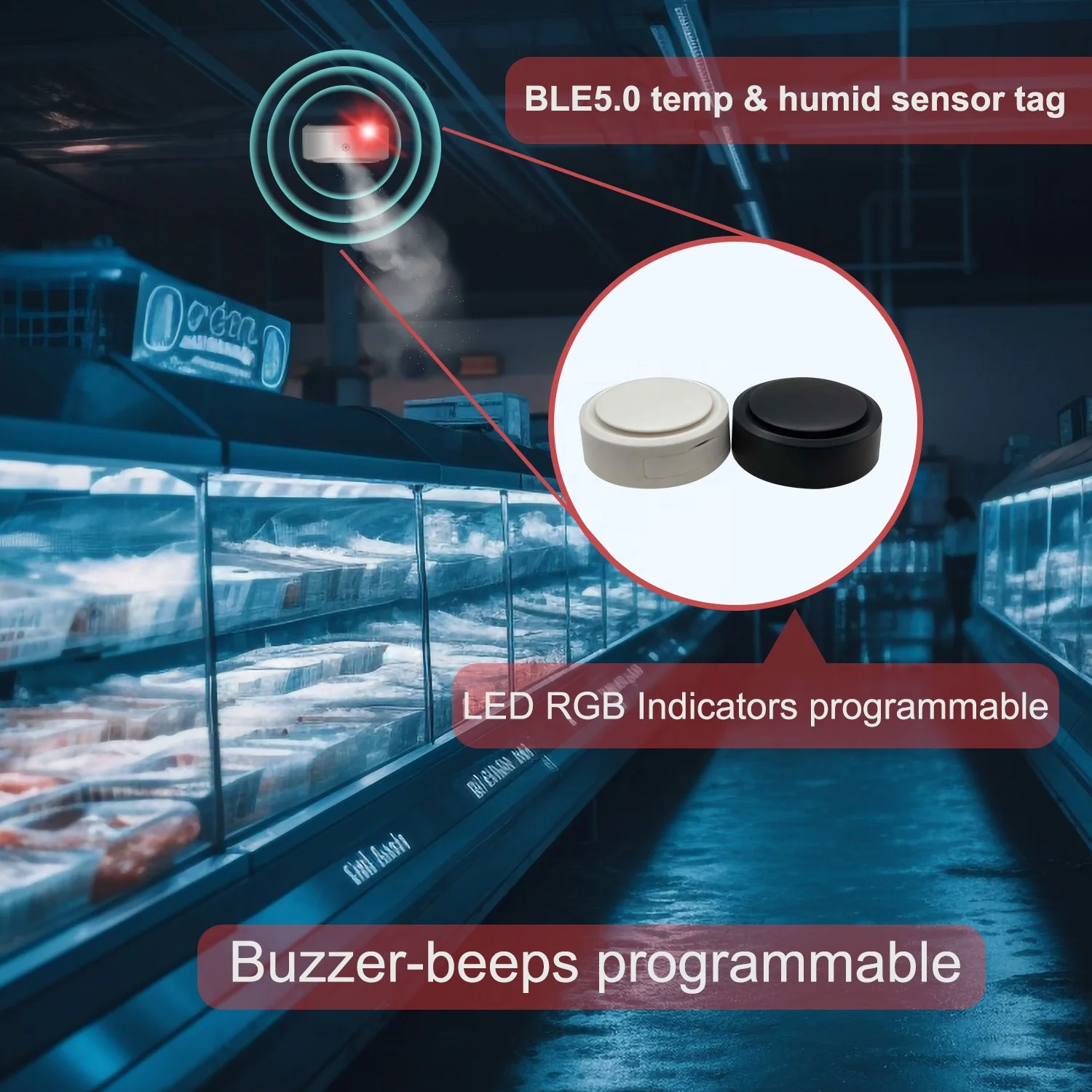 IoT device manufacturer SATECH produces BLE temperature humidity sensor beacons iBeacon Eddystone