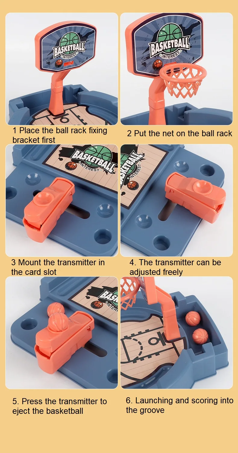 Parent Child Interactive Sports Toy Desktop Basketball Machine Finger