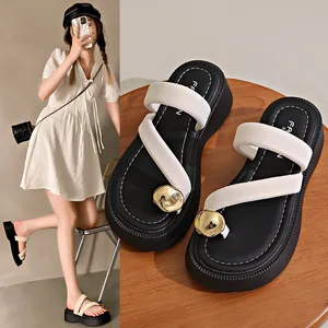 H228 Women Flat Sandals Designer Summer Beach High Heel Casual Slipper Flip-Flops Outdoor