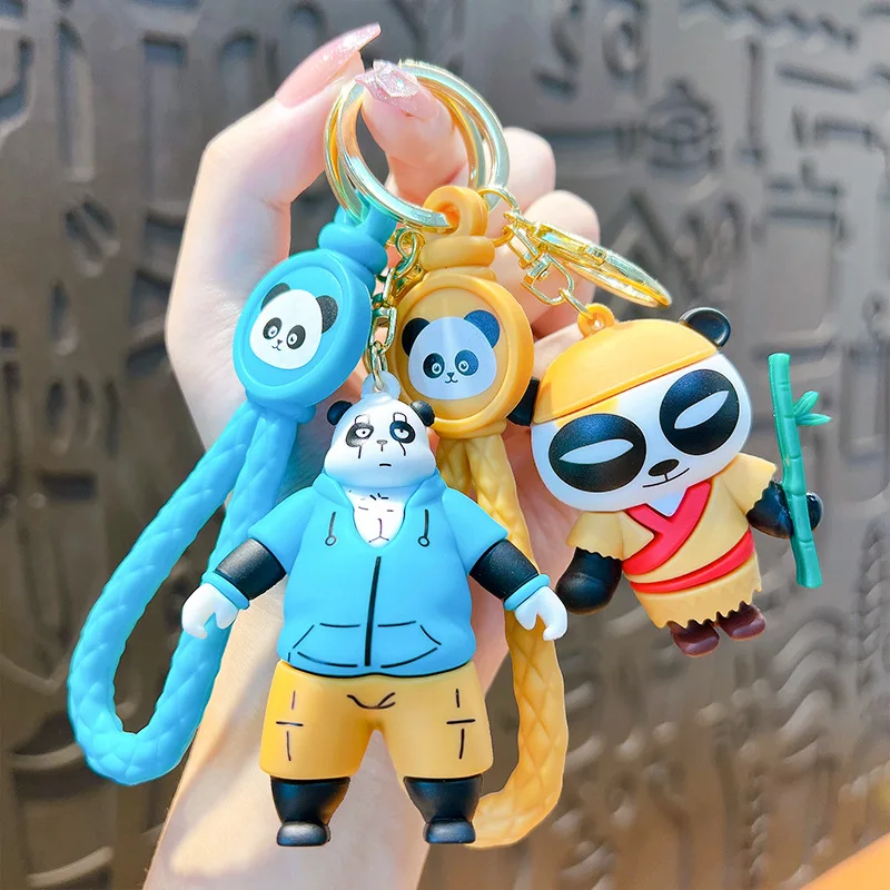 Custom 3D Kawaii Cartoon PVC Keychain Unique Silicon Rubber Keychains with Character Dolls Key Rings