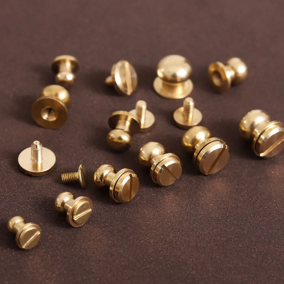 4-12mm Round Head Stud Screw Rivets Head Screw Button for Leather Belts ...