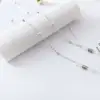 Nuevo collar de cuentas (plateado con cierre de silicona)