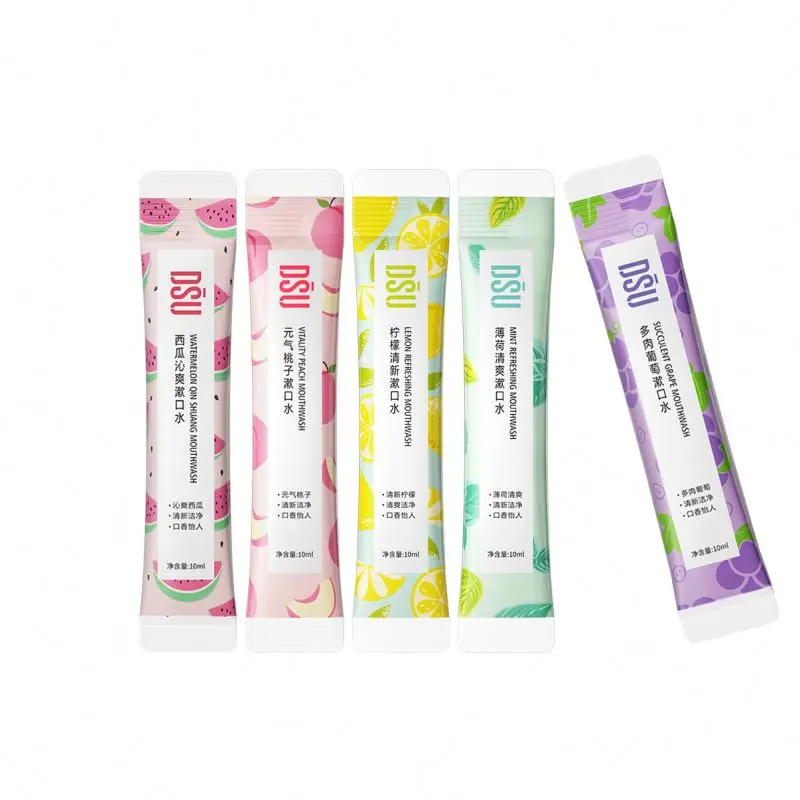 Частная этикетка DSU дорожный размер 10 мл рот органический фруктовый аромат для зубов Отбеливание полоскания рта