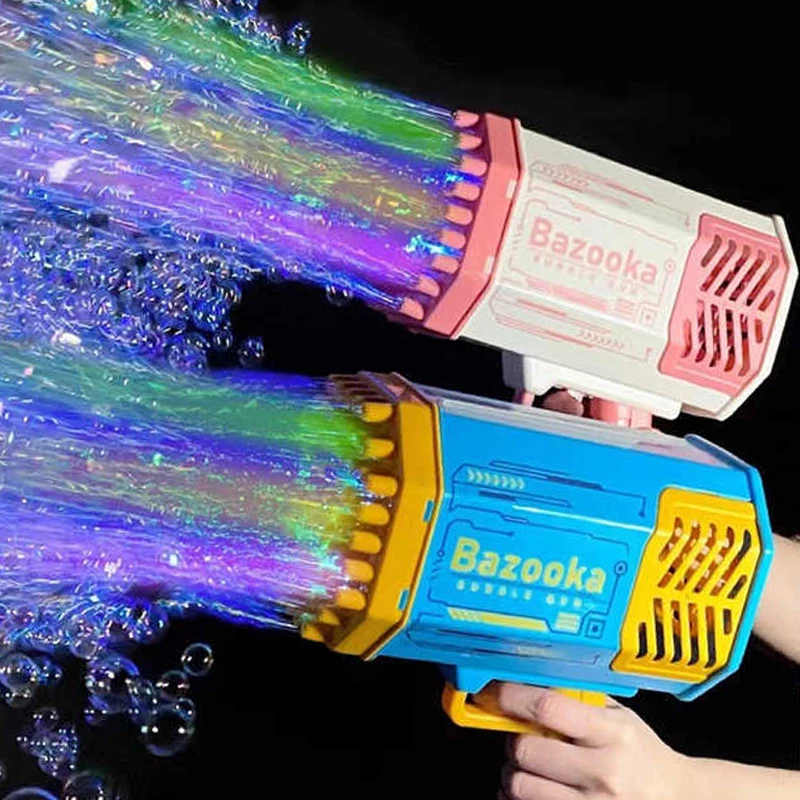 Amazoned 69 Hole Rocket Bubble Gun With Lights Automatic Electric ...