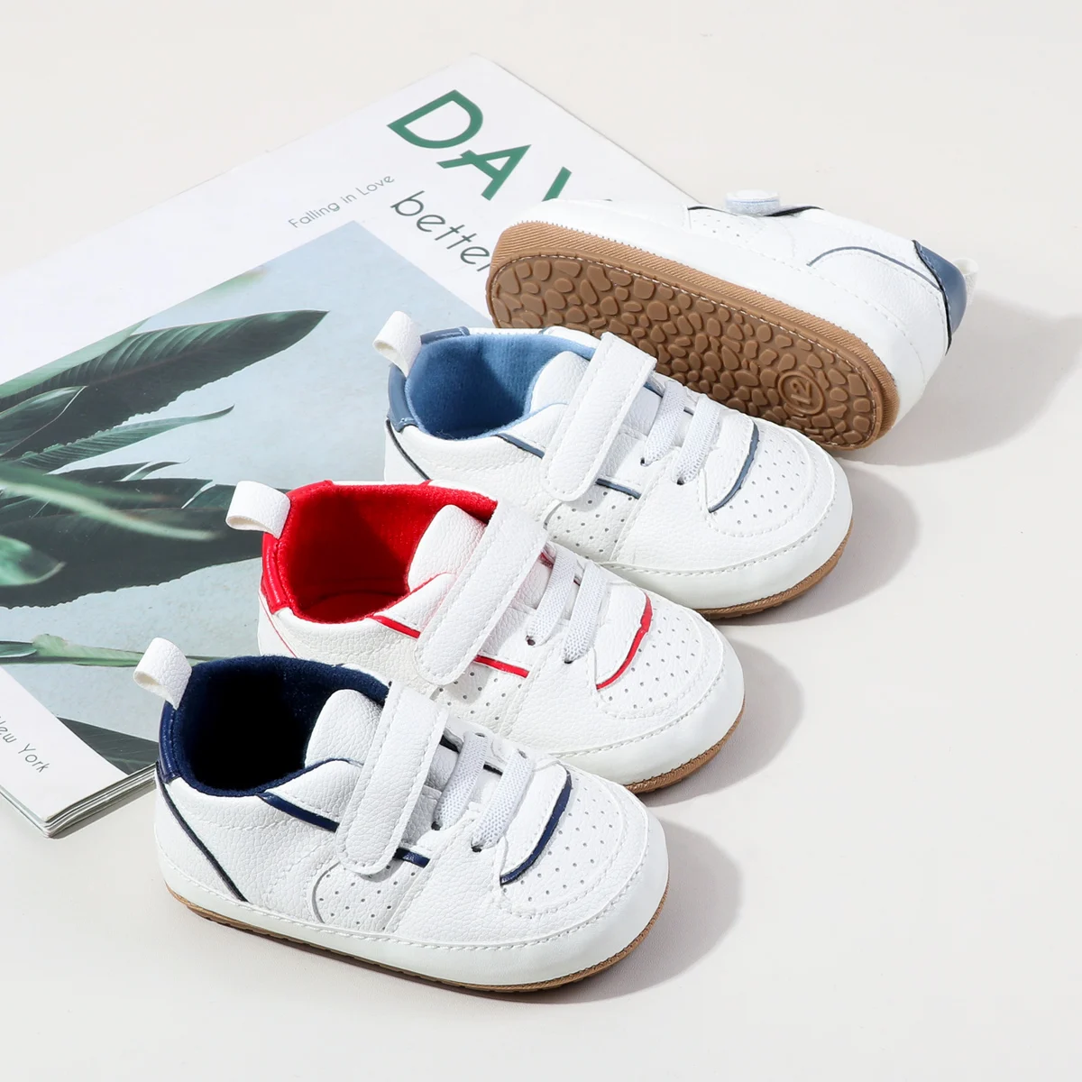 Unisex Hook&loop Anti-slip Prewalker Baby Boys and Girls Shoes First Walking Baby Shoes