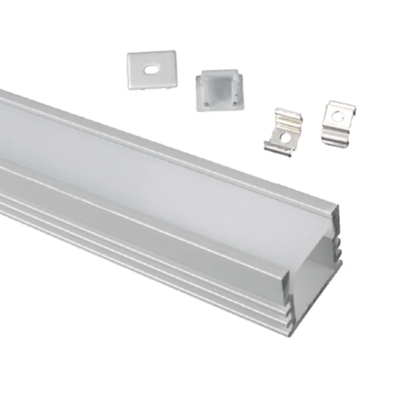 Profilé Aluminium En Saillie Pour Rubans LED Jusqu'à 20 Mm Avec Capot Continu Aluminium 4 M Transparente 95939678