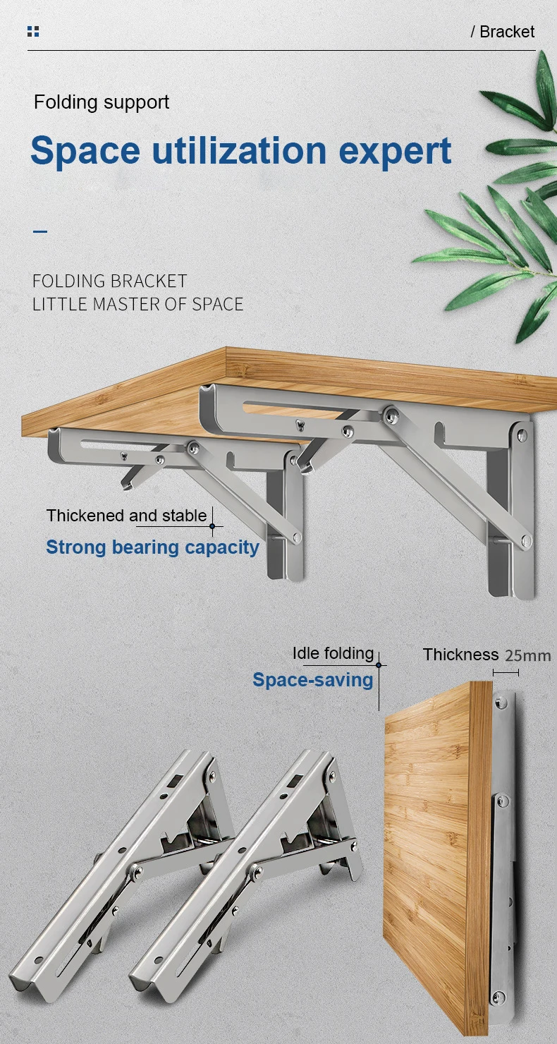 Stainless Steel Triangle Support Laminate Bracket Wall Shelf Furniture ...