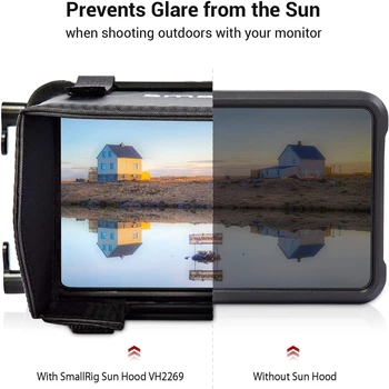 SmallRig Ninja V Sun Hood/Ninja V+ Sun Hood 5/Shinobi  Sun Hood for Atomos Shinobi 5/ Ninja V/Ninja V+ SmallRig Cage VH2269 detail image