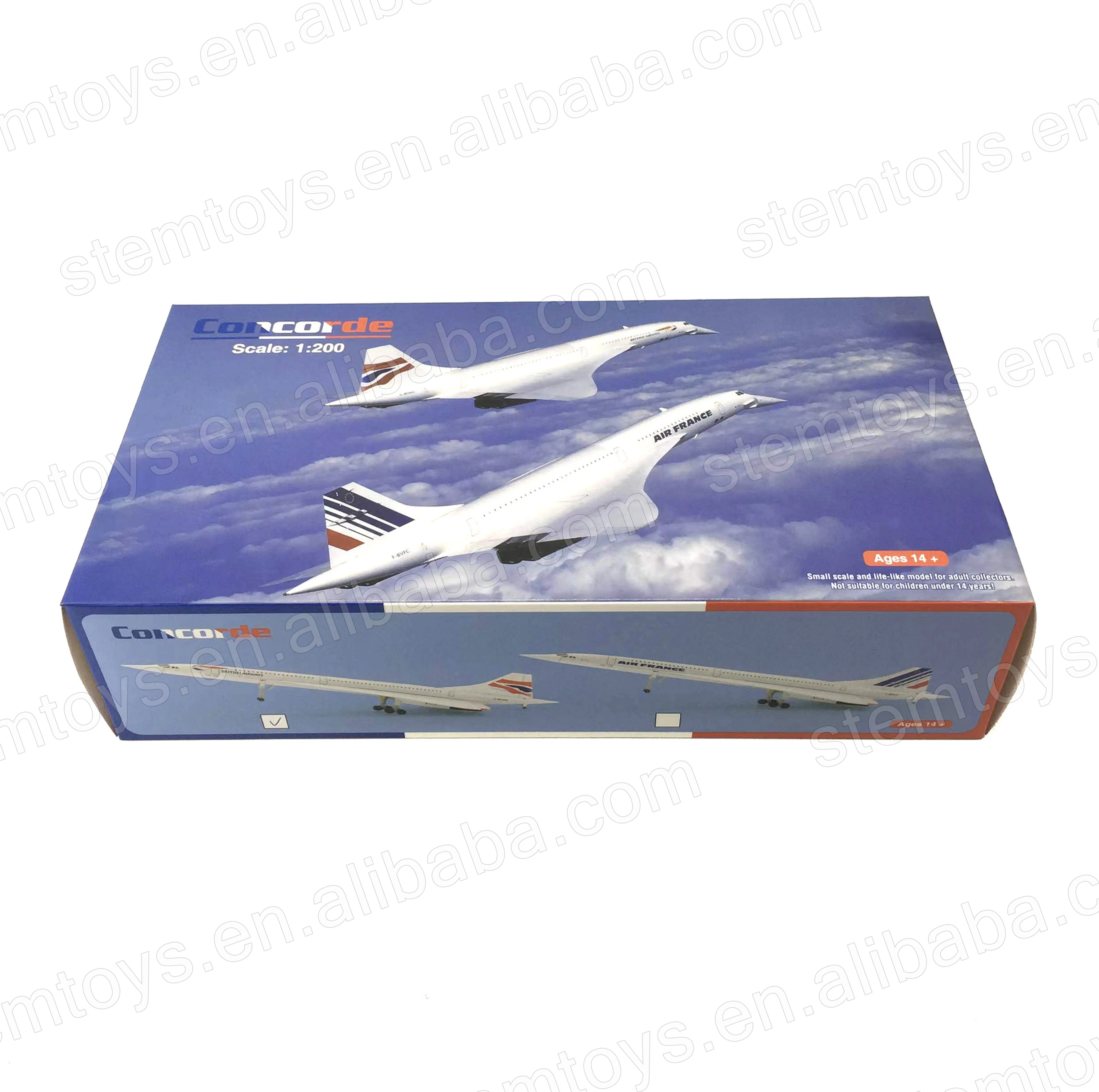 1/200 Scale British Airways Air France Concorde Plane Model
