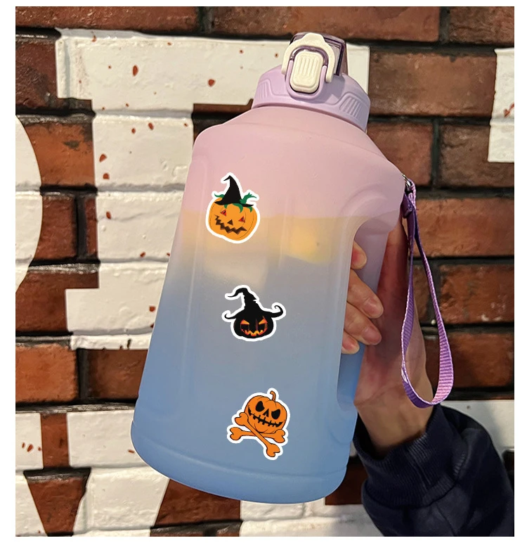 98-teilige Halloween-Aufkleber – 49 Designs, Wasserfest, Pink, Für Scrapbooking & Deko