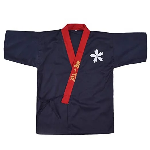 Высококачественное японское пальто шеф-повара суши из полиэстера и хлопка на заказ, одежда шеф-повара