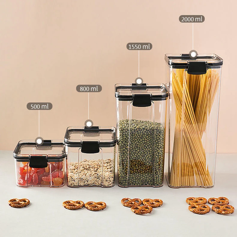 460~1800ml Stackable Food Storage SET Box Kitchen Containers