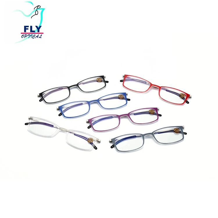 2020 2022 New Arrival High Quality  Anti Blue Light Women Men Slim Metal Reading Glasses Bulk With Metal case