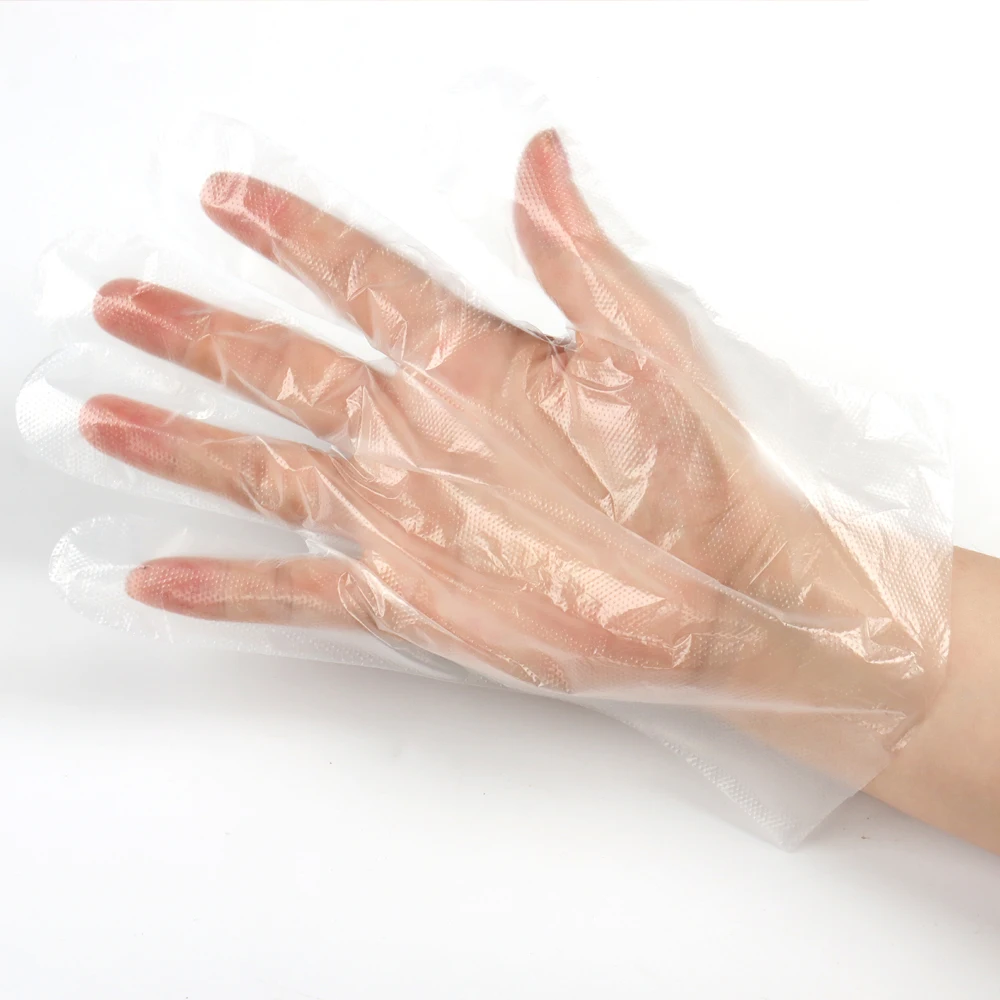 Дешевая многоцелевая одноразовая прозрачная крафт-бумага индивидуально обертка прозрачные кухонные пищевые пластиковые перчатки из ПЭ