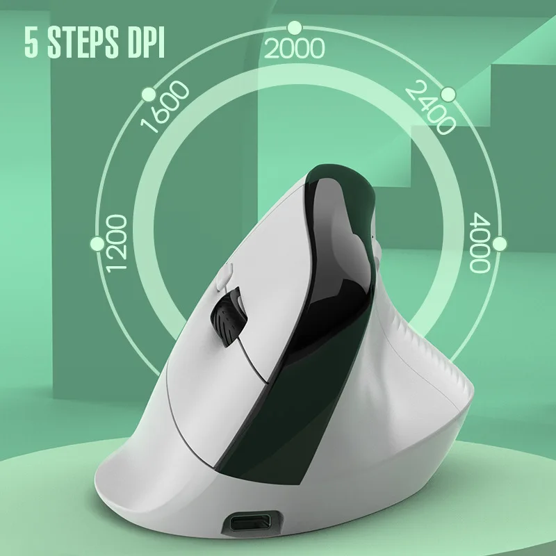 acer Optical Vertical Mouse Rechargeable USB Mouse 2.4GHz Wireless Mouse with 6 Buttons