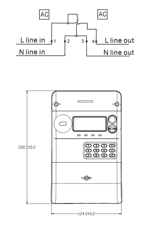 STS Prepaid Electricity Meter display