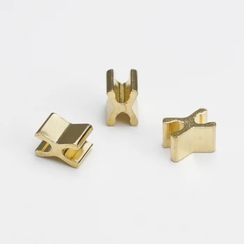 Brass H-Type Bottom Stopper with Metal Zipper for Zippers and Clothing Accessories